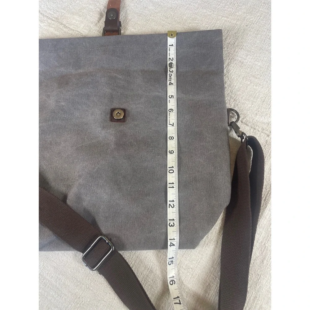 Greg Norman Refined Traveler Waxed Canvas Insulated Cooler Bag Grey Roll Top NEW